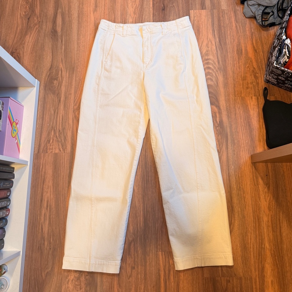 Madewell Cream Wide Leg Pants — Size 32 — Like New